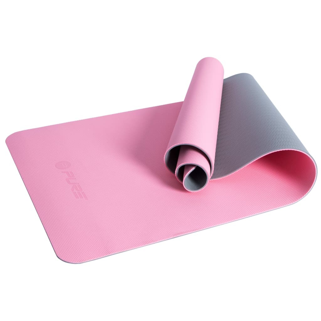 Pure2Improve Yoga Mat 173x58x0.6 cm Pink and Grey